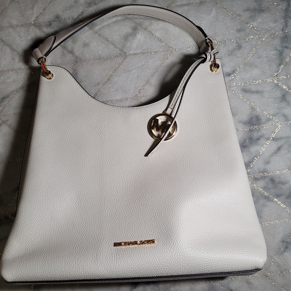 Michael Kors leather Saffoano Pebble Satchel Large Slouchy Shoulder Bag; “Joan” - Picture 2 of 6